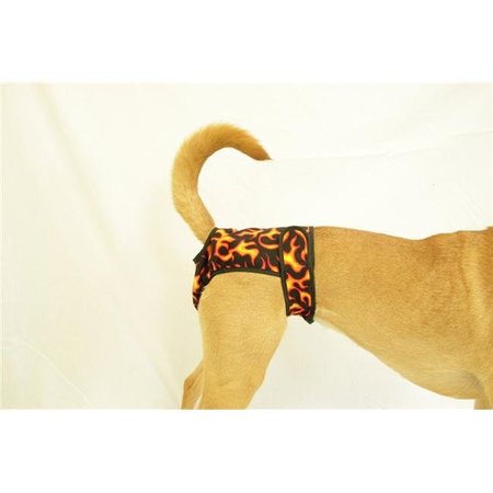 SEASONALS Seasonals 41112HFL Washable Female Dog Diaper; Hot Flames - Medium 41112HFL